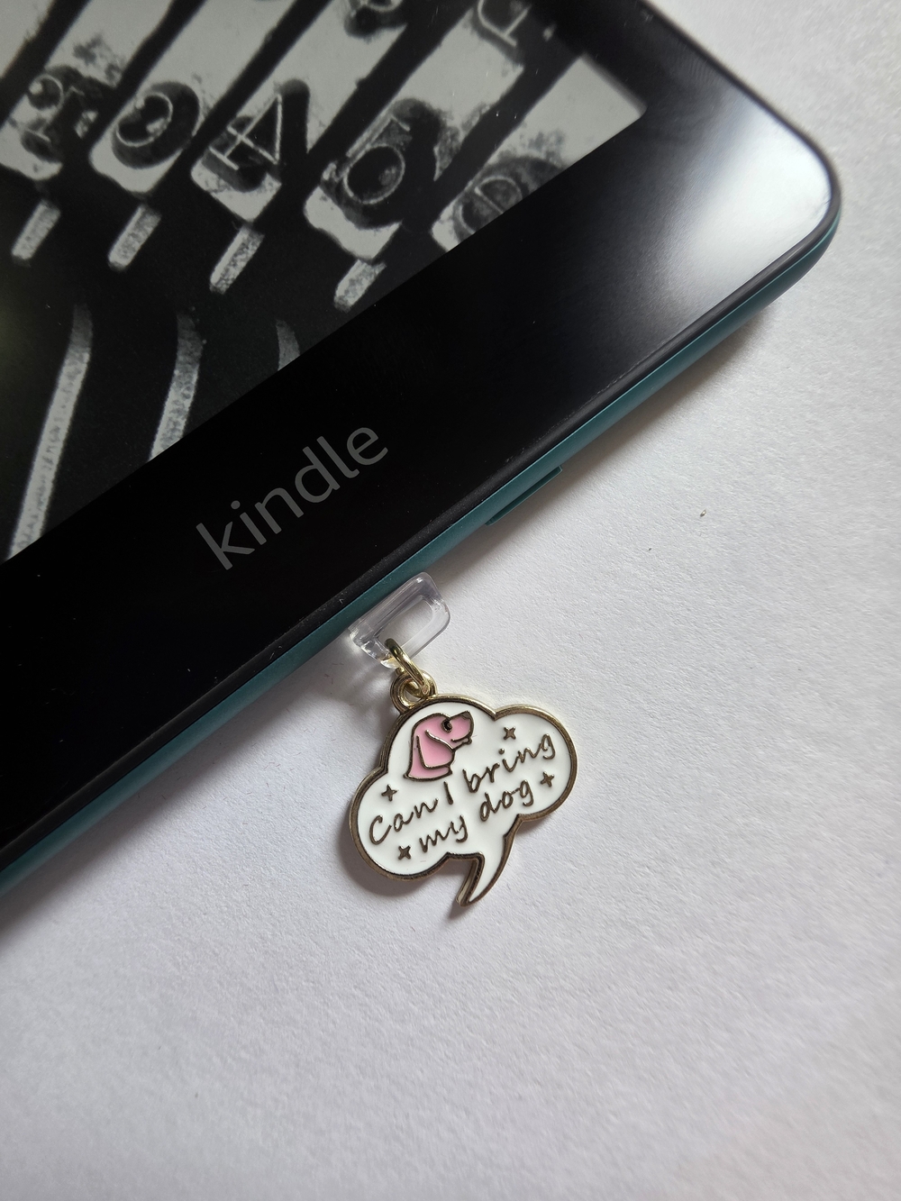 Can I Bring My Dog- Dust Plug Charm For Kindle